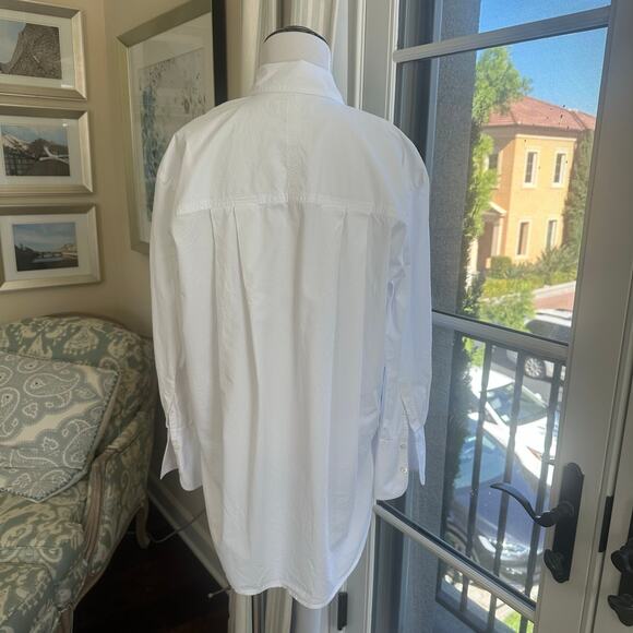 Banana Republic Monogram Women's White Business Button Up 100% Cotton Size S - Picture 2 of 12